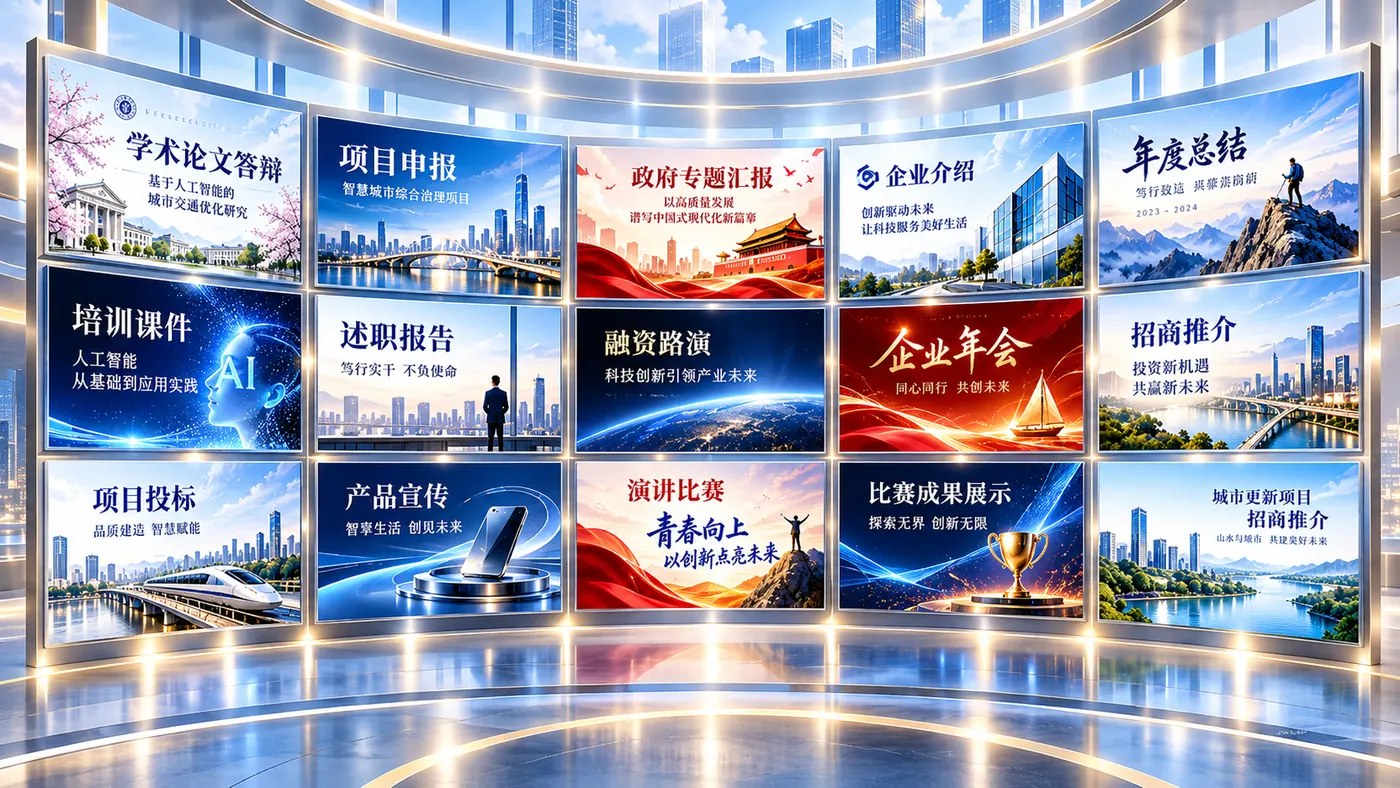 专业汇报 PPT 与成果可视化